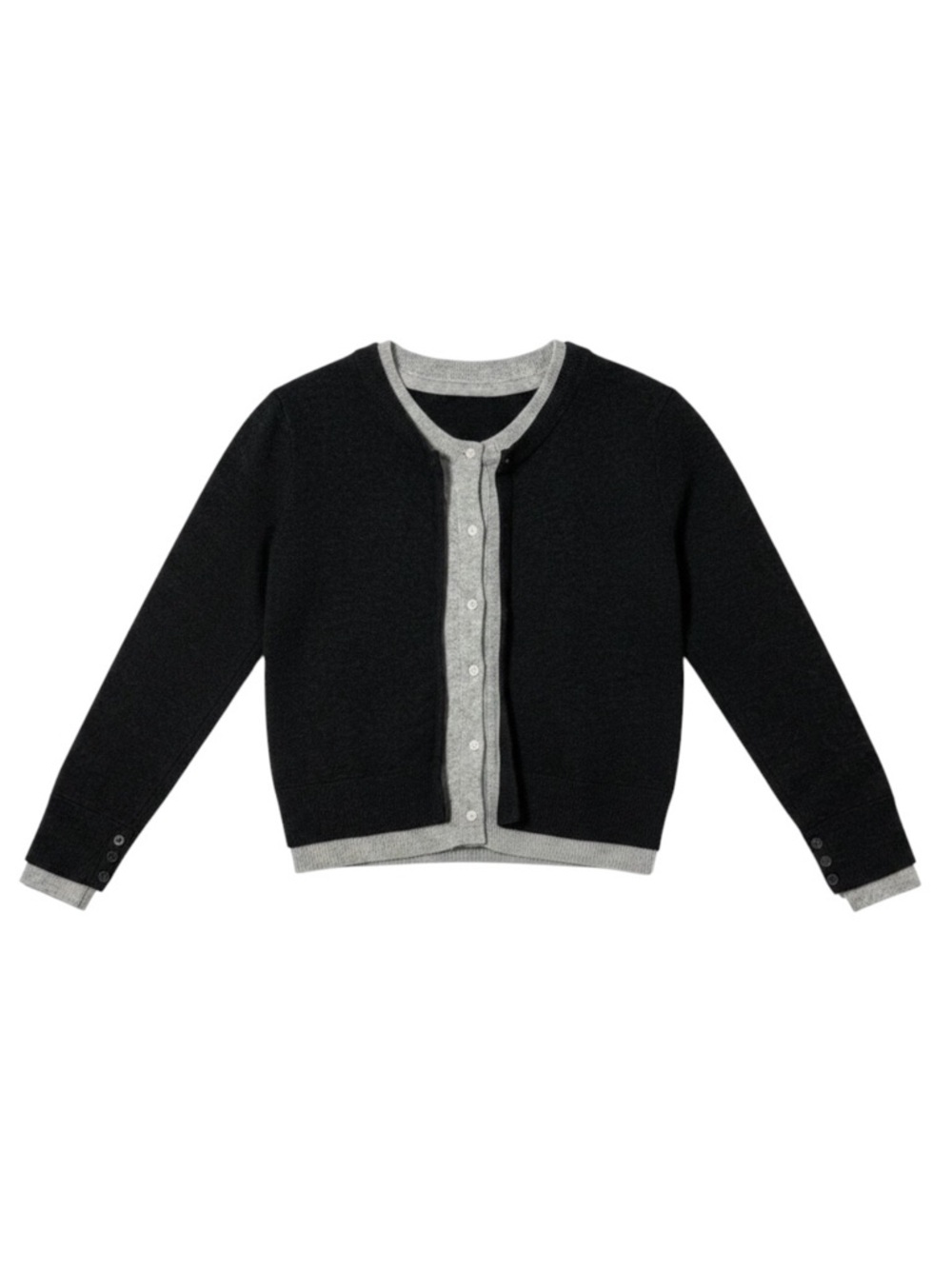 NAADAM Layered Cardigan‎ in Smoke Wool Cashmere Size Large
